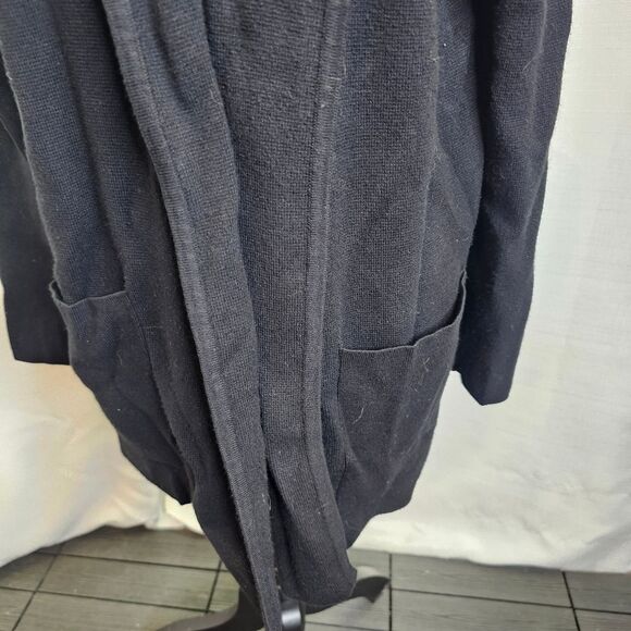 CeCe Black Knit Oversized Cardigan Blazer Size Medium - Picture 3 of 9